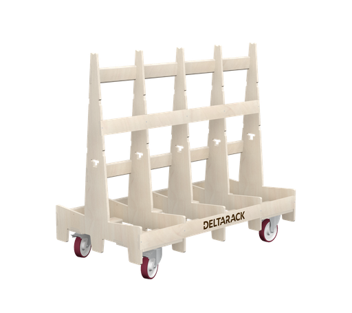 [TG80.150.160SBF] A-Frame Cart - TG80.150 (7, 5 Uprights, No Baseboard, 2x Swivel Break, 2x Fixed, 160 mm, 101 cm (SG))