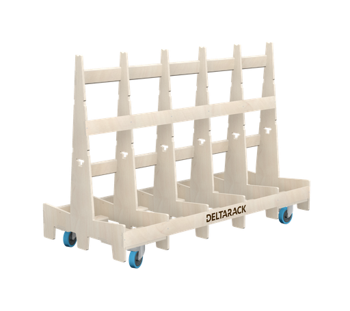 [TG80.180.125SBF] Carros de transporte para planchas - TG80.180 (7, 6 Montantes, Sin zócalo, 2 Giratoria con freno, 2 Fijos, 125 mm, 101 cm (SG))
