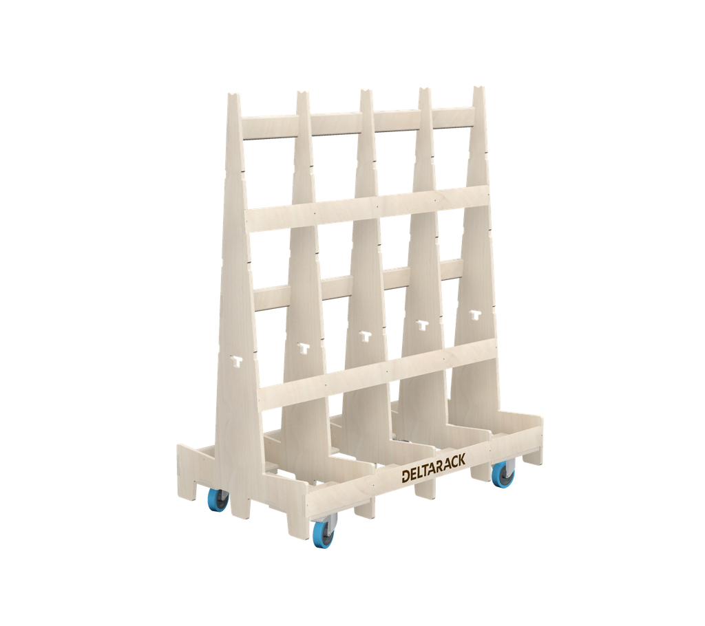 A-Frame Cart - TR80.150 (8, 5 Uprights, No Baseboard, 2x Swivel Break, 2x Fixed, 125 mm, 149 cm (SR))