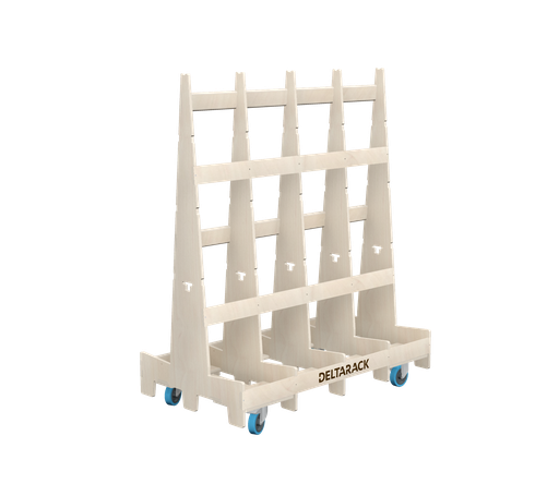 [TR80.150.125SBF] A-Frame Cart - TR80.150 (8, 5 Uprights, No Baseboard, 2x Swivel Brake, 2x Fixed, 125 mm, 149 cm (SR))