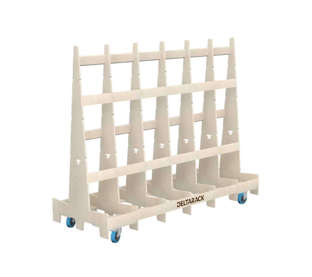 A-Frame Cart - TR80.220 (8, 7 Uprights, No Baseboard, 2x Swivel Break, 2x Fixed, 125 mm, 149 cm (SR))