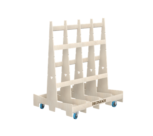 [TR110.150.125SBF] A-Frame Cart - TR110.150 (8, 5 Uprights, No Baseboard, 2x Swivel Brake, 2x Fixed, 125 mm, 149 cm (SR))