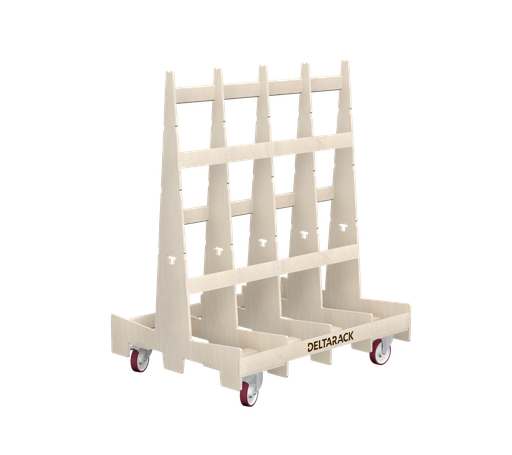 [TR110.150.160SBF] A-Frame Cart - TR110.150 (8, 5 Uprights, No Baseboard, 2x Swivel Break, 2x Fixed, 160 mm, 149 cm (SR))