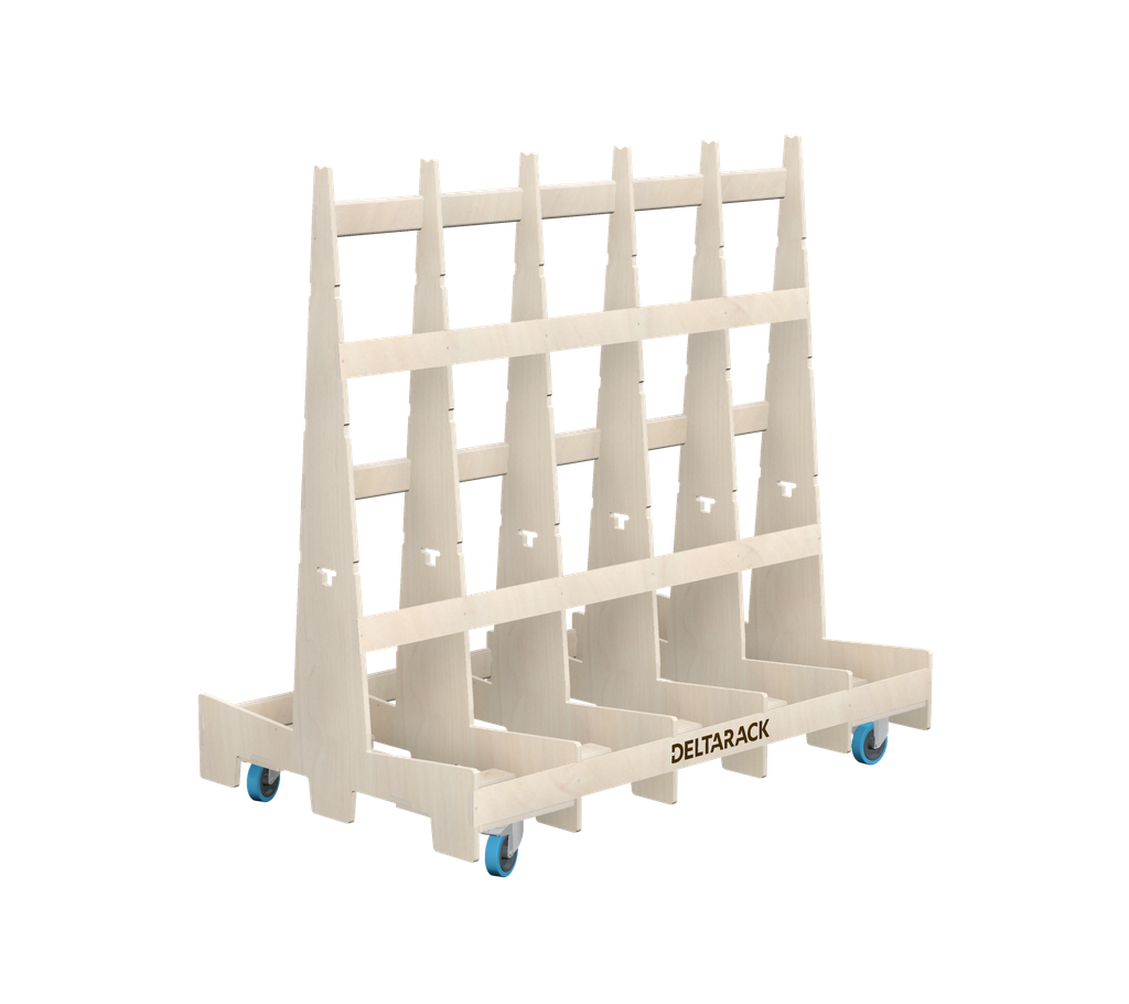 A-Frame Cart - TR110.180 (8, 6 Uprights, No Baseboard, 2x Swivel Break, 2x Fixed, 125 mm, 149 cm (SR))
