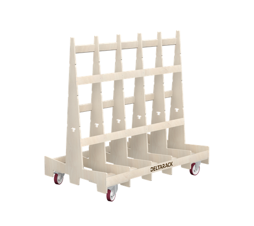 [TR110.180.160SBF] Chariot porte-panneaux - TR110.180 (8, 6 Montants, Pas de plinthe, 2x Pivotante avec frein, 2x Fixe, 160 mm, 149 cm (SR))
