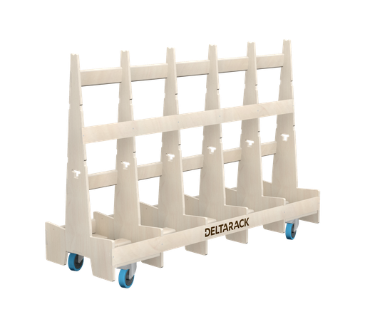 [TG60.180.125SBF] Carro para losas TG60.180 (6, 6 Montantes, Sin zócalo, 2 Giratoria con freno, 2 Fijos, 125 mm, 101 cm (SG))