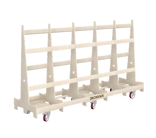 [TR80.300.160SBFX] Carros de transporte para planchas - TR80.300 (8, 6 Montantes, Sin zócalo, 2 Giratoria con freno, 2 Fijos, 160 mm, 149 cm (SR), 2 x Giratoria con freno)