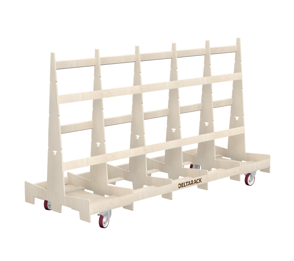 A-Frame Cart - TR110.300 (8, 6 Uprights, No Baseboard, 2x Swivel Break, 2x Fixed, 160 mm, 149 cm (SR), No)