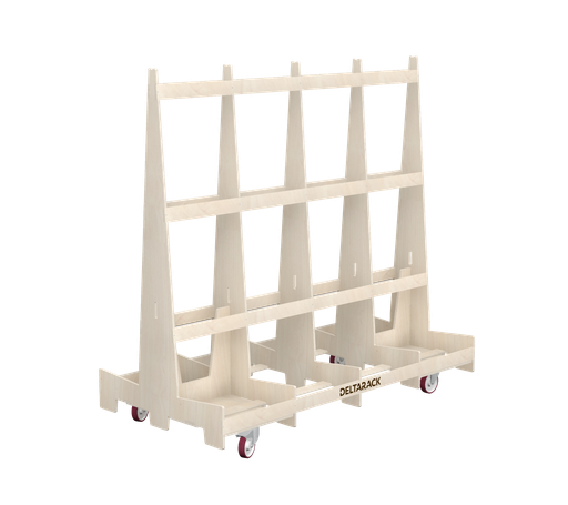 [TA120.240.160SBF] A-Frame Cart - TA120.240 (10, 5 Uprights, No Baseboard, 2x Swivel Break, 2x Fixed, 160 mm, 199 cm (WA))