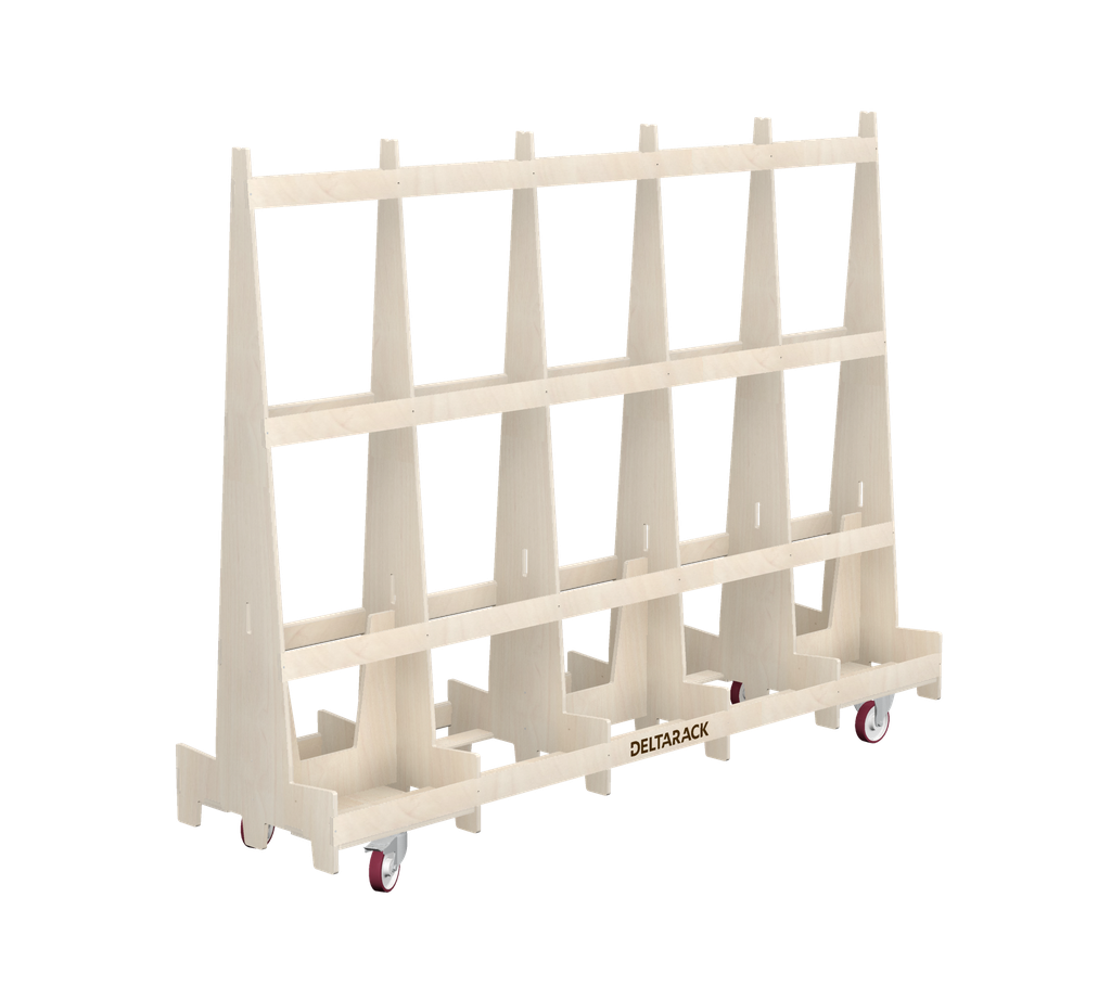 A-Frame Cart - TA80.300 (10, 6 Uprights, No Baseboard, 2x Swivel Break, 2x Fixed, 160 mm, 199 cm (WA), No)