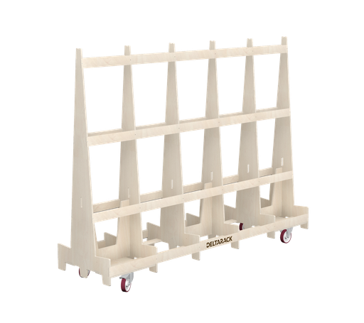 [TA80.300.160SBF] A-Frame Cart - TA80.300 (10, 6 Uprights, No Baseboard, 2x Swivel Brake, 2x Fixed, 160 mm, 199 cm (WA), No)