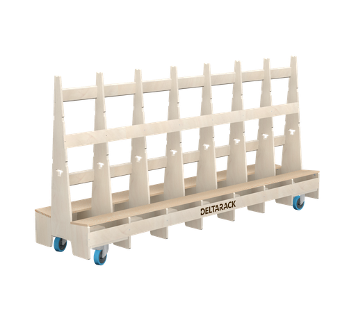 [TG60.250.125SBF/B] Platenkar TG60.250 (6, 8 Staanders, Bodemplaat, 2x Zwenk met Rem, 2x Bok, 125 mm, 101 cm (SG), No)